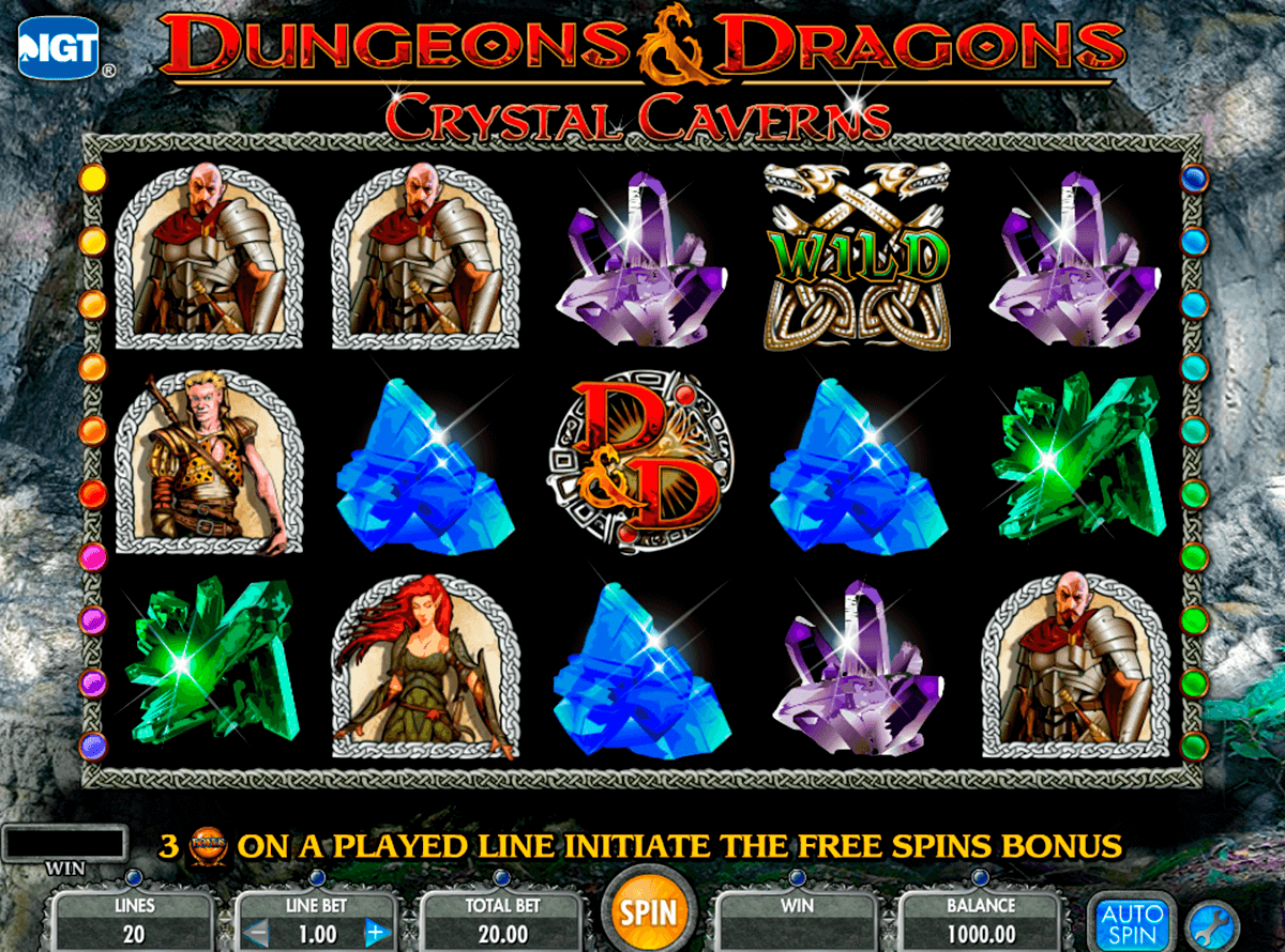 dungeons and dragons crystal caverns igt