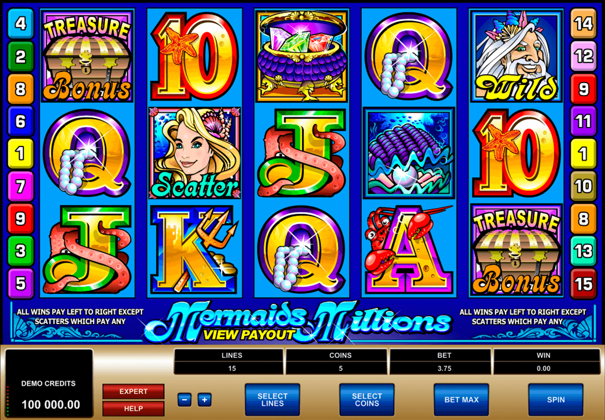 mermaids millions microgaming