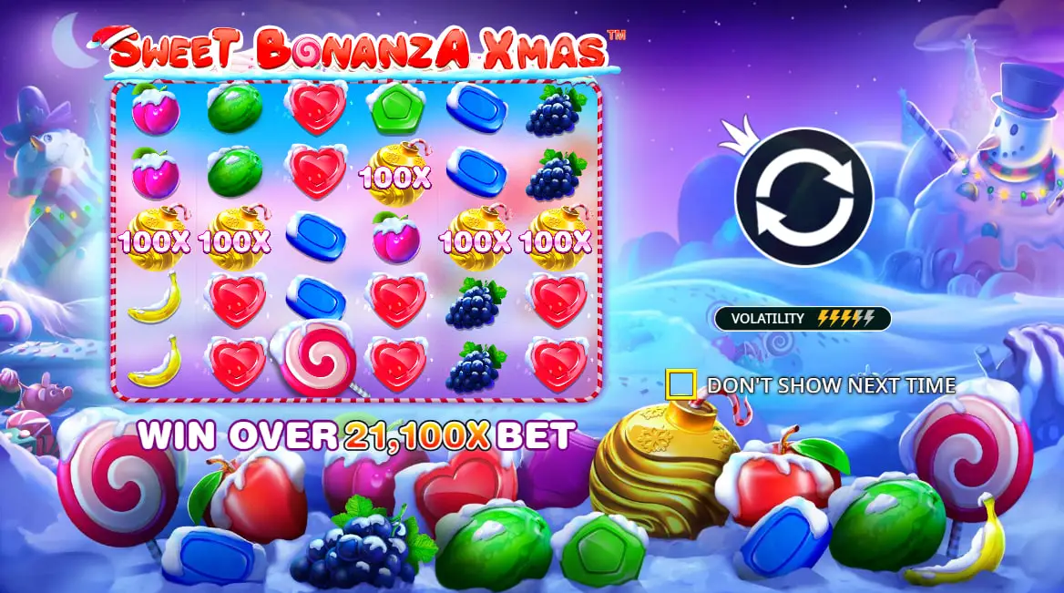 おすすめのクリスマスカジノスロットSweet Bonanza Xmas 