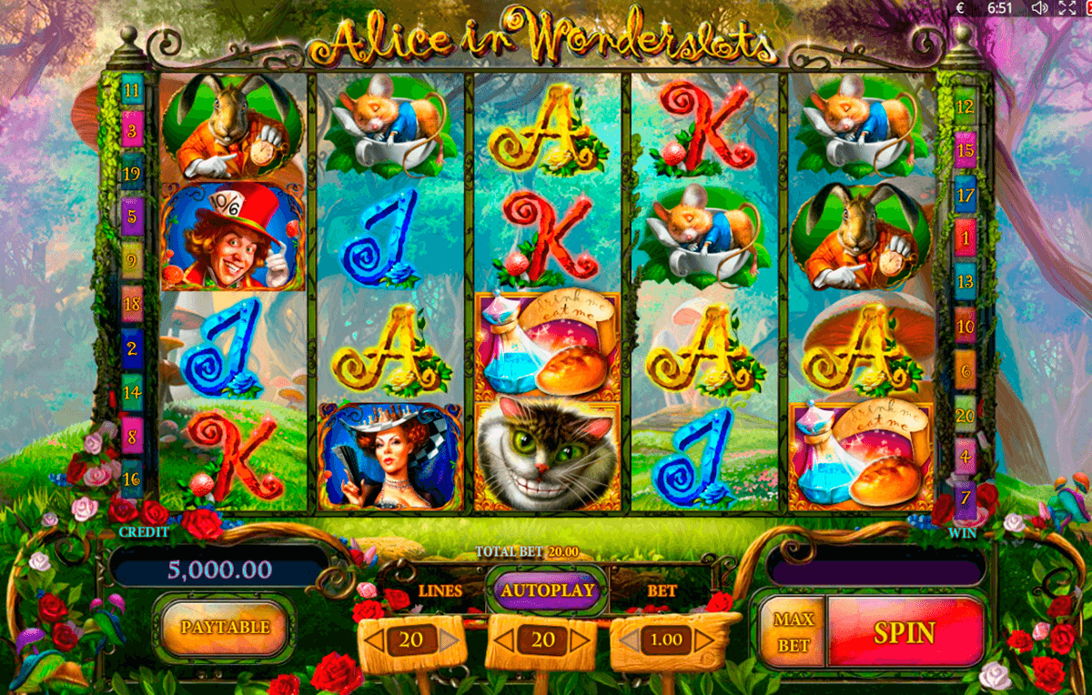 alice in wonderslots playson