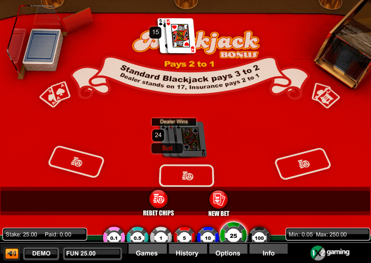 blackjack bonus gaming