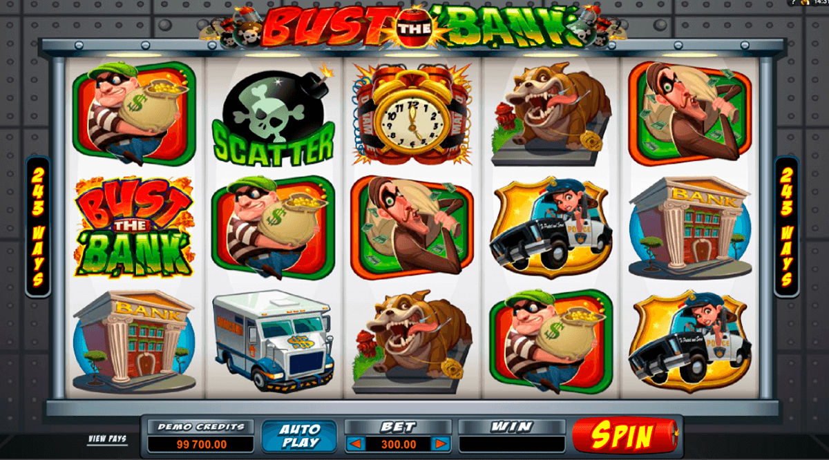 bust the bank microgaming