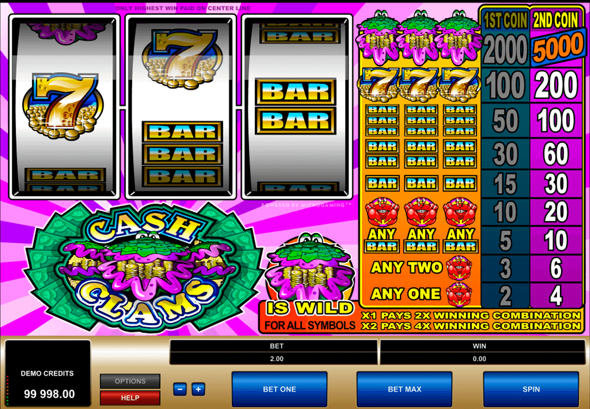 cash clams microgaming