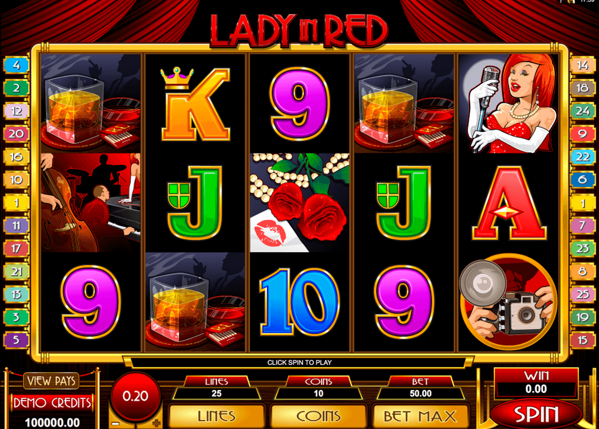 lady in red microgaming