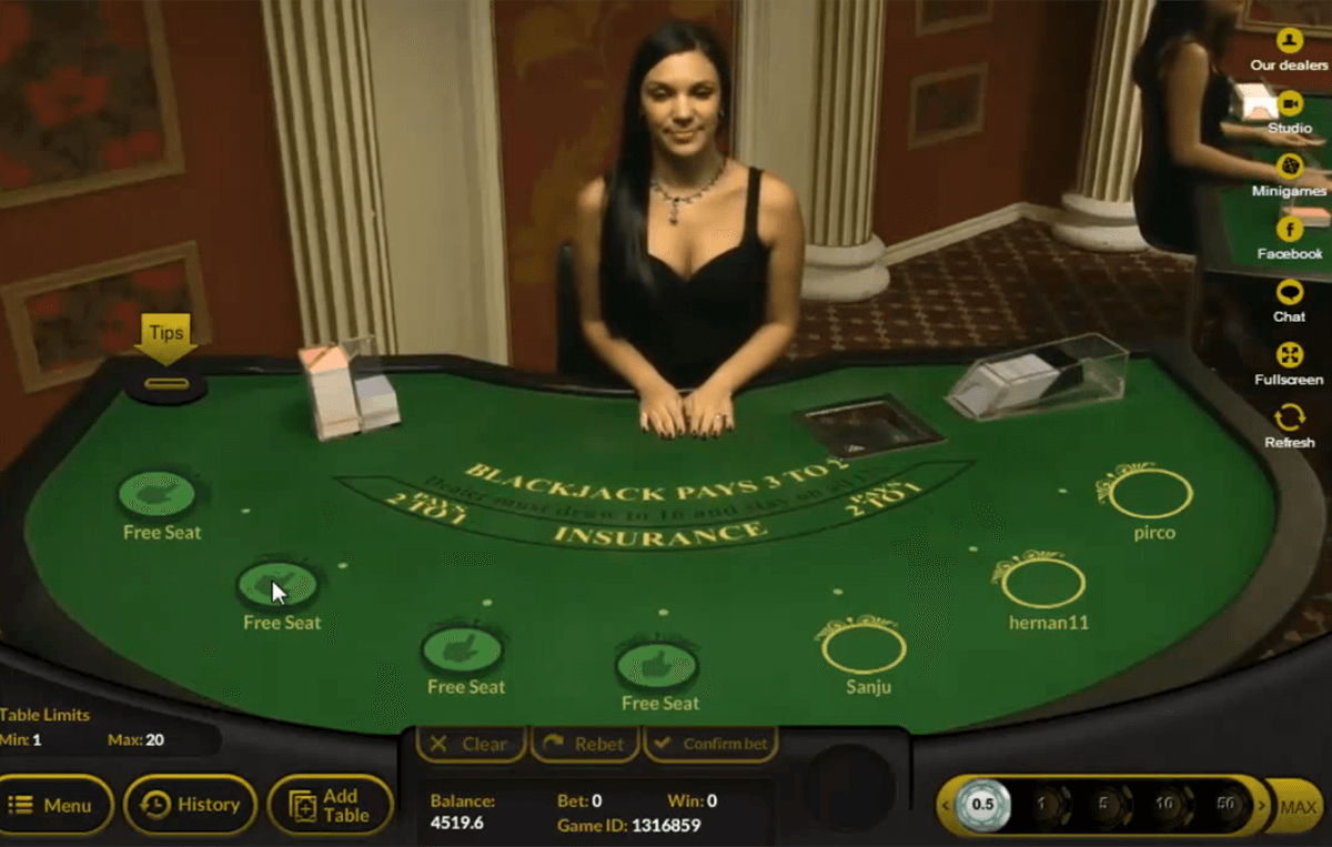 live blackjack ezugi
