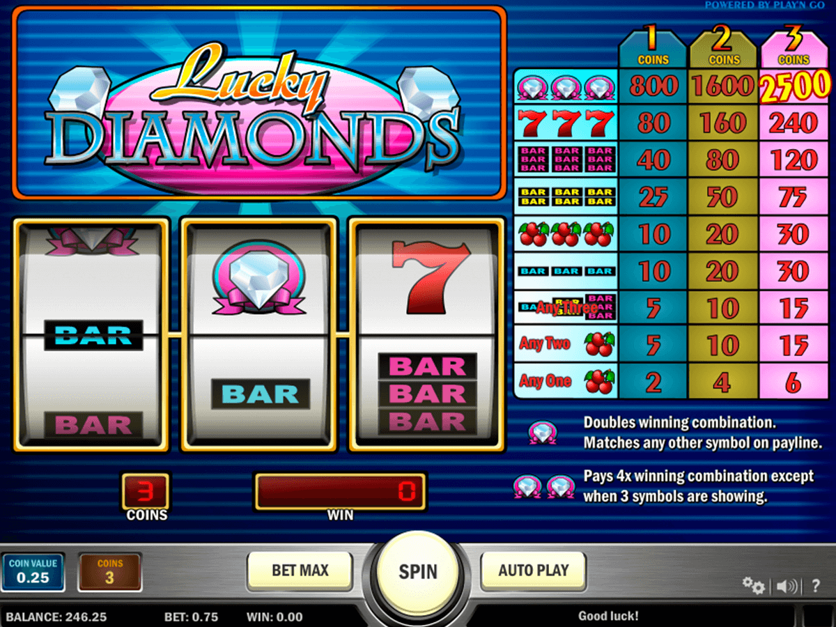 lucky diamonds playn go