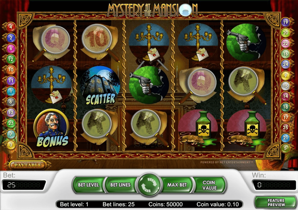 mystery at the mansion netent