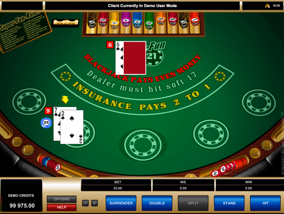 super fun 21 blackjack microgaming